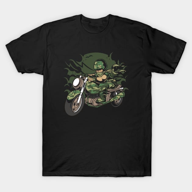 Army Series: Camouflaged Biker T-Shirt by Jarecrow 